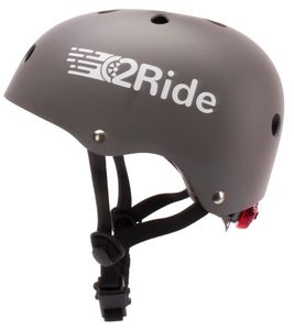 Kinderhelm Fahrrad Helm Fahrradhelm S 50-54 cm TRACKER Love 2 RIDE LED Graphite
