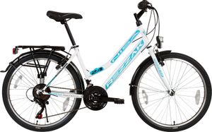 24 zoll Kinderfahrrad Mädchenfahrrad 24"Damen Cityfahrrad city bike Weiss türkis Neu