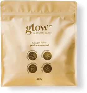 Glow25® Kolagén v prášku [450g] - Originál - Bioaktívny kolagénový hydrolyzát - Peptidy typu 1 a 3 - Perfektná rozpustnosť - Prírodný