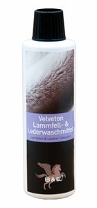 B & E Velveton Lammfellwaschmittel-Lederwaschmittel  Lammfell- und Lederwaschmittel Velveton, 250 ml  Waschmittel Lammfell Wolle Leder rückfettend  Lambskin Leather Detergent