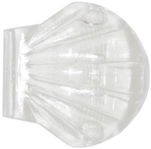 Spirella Duschvorhangklammer - 2 Stück - Transparent Wandfixierung für Duschvorhang zum Kleben Muschel Shell Clip