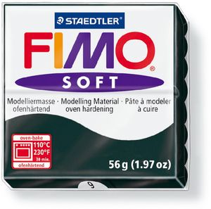 FIMO, Modelliermasse, Knete schwarz soft normal