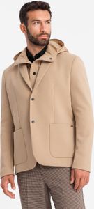 Ombre Clothing Pánska prechodná bunda Jamalr svetlo hnedá XL