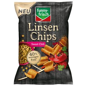 funny frisch Linsen Chips Sweet Chili Geschmack knusprig frisch 90g