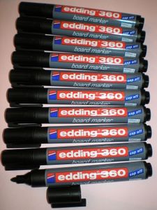 edding 360 Whiteboard-Marker schwarz 1,5 - 3,0 mm, 10 St.