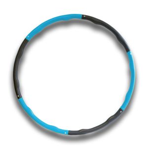 Hula-Hoop Fitness Reifen, 6-teilig, 1,5 Kg, Durchmesser 100 cm, Hüftmassage Gymnastik stabil Blau