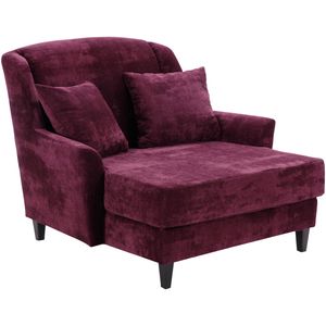 Max Winzer Judith Big-Sessel inkl. 1x Zierkissen 55x55cm - Farbe: burgund - Maße: 136 cm x 142 cm x 107 cm; 2891-767-2044135-F09