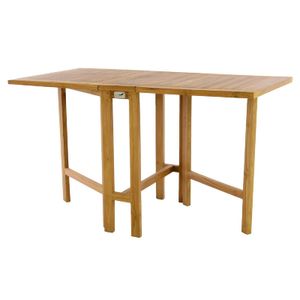 VCM Balkontisch Gartentisch Tisch Klapptisch Holz Teak behandelt 130x65cm