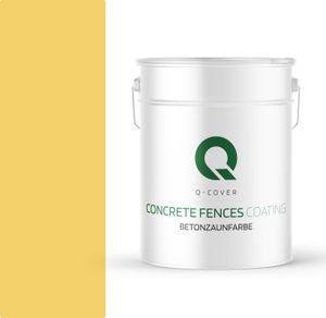 BETONZAUNFARBE 10 L Zitronengelb SILIKON FARBE  AUßEN BETONFARBE  | WASSERABWEISEND | ACRYLAT DISPERSION BETONELEMENTE LOTUSEFFEKT ABPERLEFFEKT