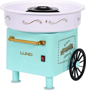 Nostalgický stroj na cukrovú vatu Stroj na cukrovú vatu ako vozík Mätová farba 450 W