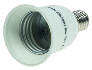 ChiliTec Lampensockel-Adapter, Kunststoff E14 auf E27
