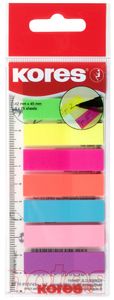 Samolepící záložky Kores Index Strips -  8 x 25 lístků / barevné