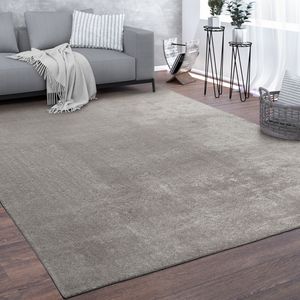 Waschbarer Teppich Wohnzimmer Kurzflor Einfarbiger Moderner Stil Weich
