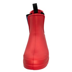 Fischer Damen Stiefelette Gummistiefel bunter Stretcheinsatz 201032, Größe:41 EU, Farbe:Rot