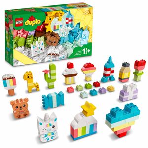 LEGO 10978 DUPLO Kreativer Bauspaß, Steinebox, Lernspielzeug für Kleinkinder ab 1,5 Jahren mit Einhorn, Herz und Giraffe
