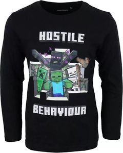 Fashion UK Langarmshirt Enderman Spieler Gamer schwarz (140)