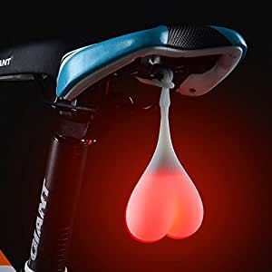 Fahrrad-Rücklicht, Kugeln rote Warnlichter – LED-Herzform kreatives Silikon licht wasserdicht für Nachtfahrräder