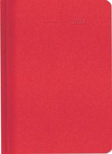 Wochenplaner XL Sydney Red 2024 - Büro-Kalender A5 - Cheftimer 17x24 cm - 1 Woche 2 Seiten - 144 Seiten - Alpha Edition