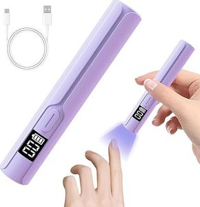UV Lampe für Gelnägel, Mini UV Lampe Nägel 3W, USB Tragbar Klein LED Nagellack Trocknergerät für Gel Nagellack, 20s/60s Timing-Modi, LED-Anzeige, Ideal für Anfänger, Heimwerker Salon