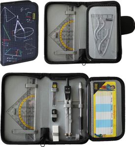 Idena 20066 - Zirkel im Etui, 11-teilig, mit Geodreieck, Lineal, Ersatzminen für den Zirkel, Druckbleistift & Ersatzminen, Stundenplan, Radiergummi & Spitzer Idena 20066 - Zirkel im Etui, 11-teilig, mit Geodreieck, Lineal, Ersatzminen für den Zirkel, Druckbleistift & Ersatzminen, Stundenplan, Radiergummi & Spitzer