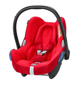 BebeConfort CabrioFix Babyschale, Baby-Autositze Gruppe 0+ (0-13 kg), nutzbar bis ca. 12 Monate, passend für FamilyFix-Isofix Basisstation, Vived Red, Rot