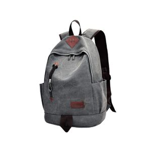 INF Canvas-Rucksack für Reisen, Arbeit oder Schule Grau