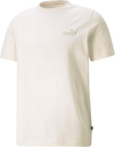 PUMA Herren T-Shirt - ESS Essentials Embroidery Logo Tee, Rundhals, Kurzarm, uni Elfenbein XL