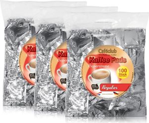 3x Cafeclub Regular Kaffeepads Megabeutel je 100 stk. normale Röstung 3x Cafeclub Regular Kaffeepads Megabeutel je 100 stk. normale Röstung