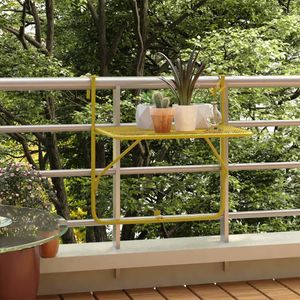 Balkonhängetisch "Balcony" klappbar aus Metall in Golden. Abmessungen (LxB) 40x60 cm