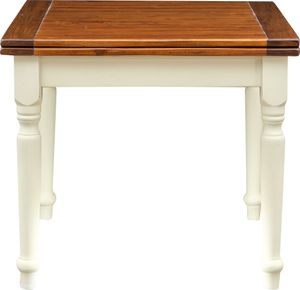 Esstisch quadratisch ausziehbar 90 x 90 x 80 cm, Holztisch quadratisch, Küchentisch quadratisch, Weiß/Braun