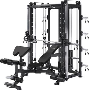 MAXXUS Multipresse 10.1 - mit Hantelbank, Rudern, Klimmzug, Dip-Station, Kabelzug, Latzug, Beinstrecker, Bankdrücken, bis 300 kg - Kraftstation, Power Rack, Smith Machine, Multistation, Power Cage