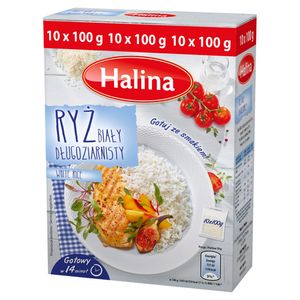 Halina Weißer Langkornreis 1 Kg (10 Beutel)