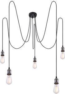 Globo Lighting Hängeleuchte Metall schwarz, 5x E27