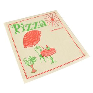 100 Pizzataschen, Pergamin 30 cm x 30 cm "Cafeteria" fettdicht