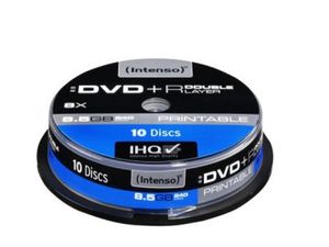 Intenso DVD+R 8,5 GB DL Double Layer 8x Speed - 10stk Cake Box