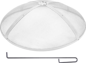 VEVOR lapač jisker pro krbové mísy φ762 x 215 mm Krbový rošt Ochranný kryt proti jiskrám z nerezové oceli 2 mm otvory v síti Krbová mísa Ochranný kryt proti jiskrám Ideální pro krby Krbové mísy a krby