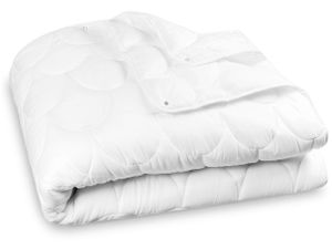 4-Jahreszeiten Bettdecke, 220x240 cm, mit Druckknöpfen, Polyester, weiß