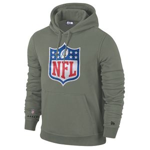 New Era - NFL Shield Camo Wordmark PO Hoodie - Olivgrün : Olivgrün L Farbe: Olivgrün Größe: L