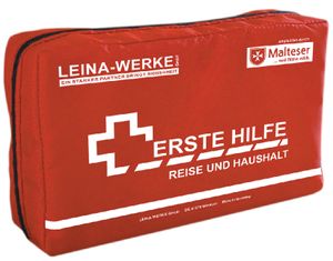 LEINA Erste Hilfe Reise und Haushalt Set 27-teilig rot