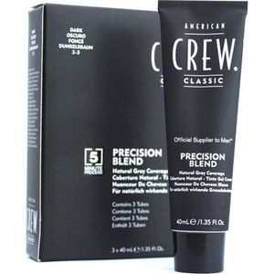 American Crew Precision Blend Natural Gray Coverage barva na vlasy pro muže Dark 3 x 40 ml