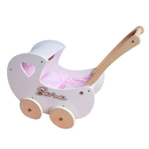 Love Gifts® Walker - Puppenwagen ab 1 Jahr, Lernlaufwagen für Kleinkinder, Lernlaufhilfe, Montessori-Spielzeug für Kleinkinder, Farbe Weiß