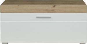 trendteam Garderobe Sitzbank Amanda Asteiche Melamin/Weiß MDF HG TZ 91 x 42 x 38 cm
