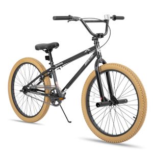 JOYSTAR Kinderfahrrad 24 Zoll BMX Fahrrad für Jungen Mädchen im Alter von 7-12 Jahren,Freestyle, Doppelbremsen, 2 pegs, Singlespeed,Braun JOYSTAR Kinderfahrrad 24 Zoll BMX Fahrrad für Jungen Mädchen im Alter von 7-12 Jahren,Freestyle, Doppelbremsen, 2 pegs, Singlespeed,Braun