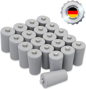 ECENCE Anschlagpuffer Stopper für Rollladen, 20er Set 40mm inkl. Schraube Grau, Endanschlag, Rolll ECENCE Anschlagpuffer Stopper für Rollladen, 20er Set 40mm inkl. Schraube Grau, Endanschlag, Rolll
