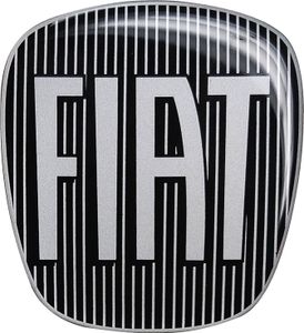 Fiat 3D Aufkleber Ersatz Logo Schwarz für Grande Punto Hinten