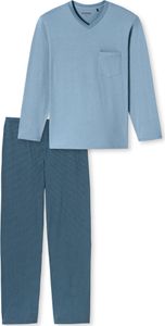 Schiesser Herren Schlafanzug lang blaugrau 56