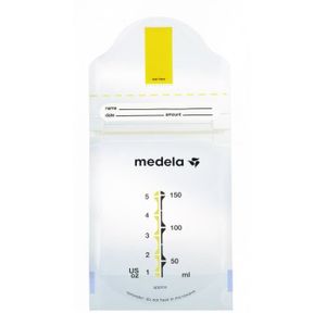 Medela 008.0403, Muttermilch-Aufbewahrungstasche, Rechteck, 180 ml, Mehrfarbig, 25 Stück(e)