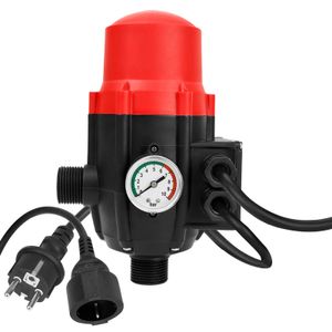 Jopassy Pumpensteuerung Druckschalter Tiefbrunnen Pumpenschalter Hauswasserwerk Automatik rot mit Kabel
