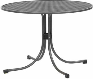 MWH Universal Gartentisch - Material: Metall, Farbe: Eisengrau, Maße: Dia 105 cmxDia 105 cmx74 cm; 879508