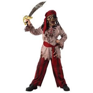 Bristol Novelty - Kostým "Pirát" Halloween - chlapci BN4431 (116) (hnědá/červená)